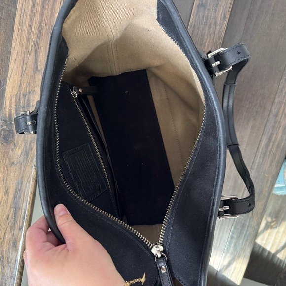 Coach Men Black Bleecker Canvas Leather City Tote 70963 Weekend Weekender Legacy - Picture 8 of 10